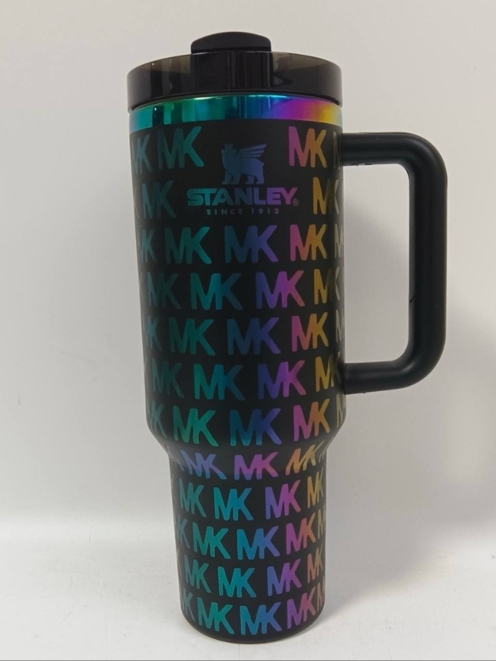 Stanley Black Iridescent Multicolor MK Pattern, 40oz NIB Custom Made